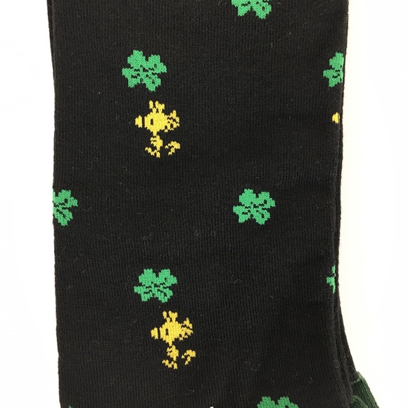 J. Crew Men’s Peanuts Woodstock Lucky Clover Socks - Picture 2 of 5